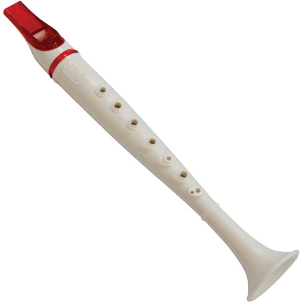 Trophy Flutophone kunststof blaasinstrument, wit, met tasje