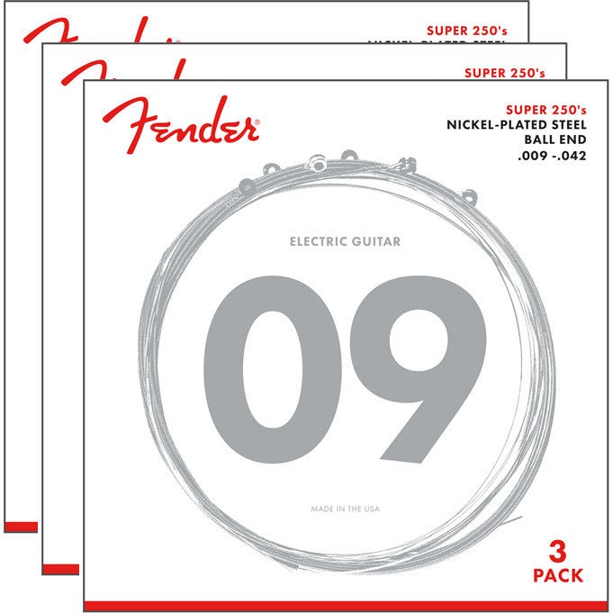 Fender 250L Super 250s NPS Light Strings (3-Pack)