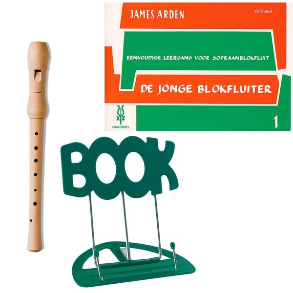 Hohner blokfluit incl. De Jonge Blokfluiter en muziekstandaard