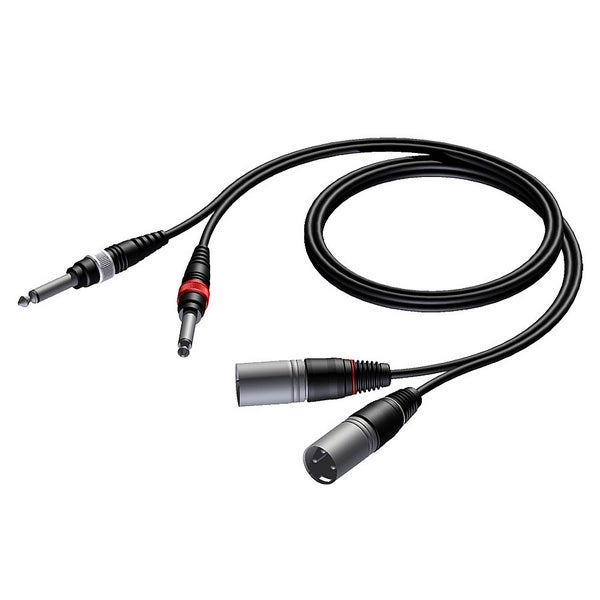 Procab CAB708 Basic 2x XLR male - 2x Jack male 1.50 meter