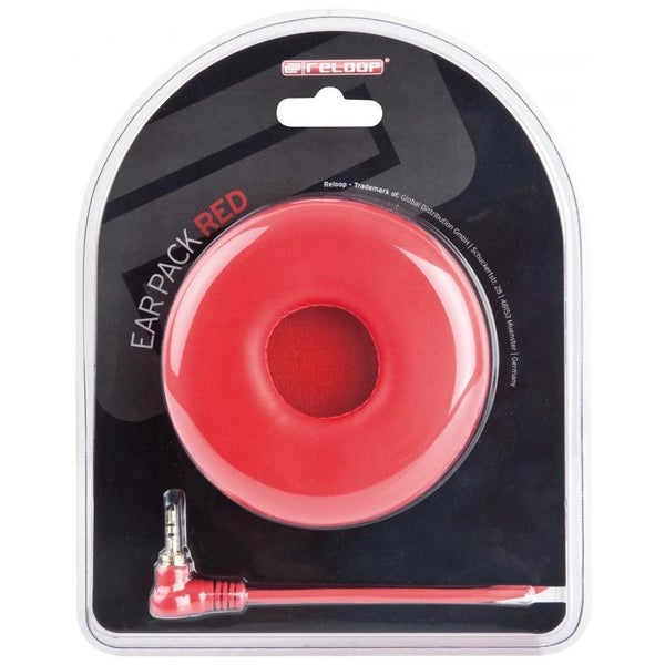 Reloop Earpack Deluxe krulsnoer + kussentjes RHP-10 rood
