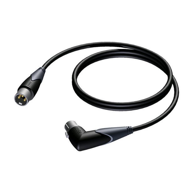 Procab CLA903 XLR male - XLR haaks female kabel 3m