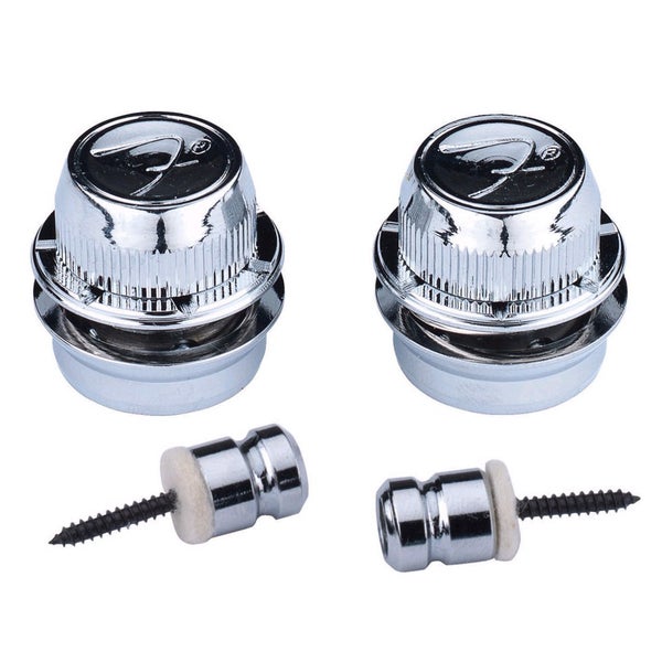 Fender F strap lock chrome