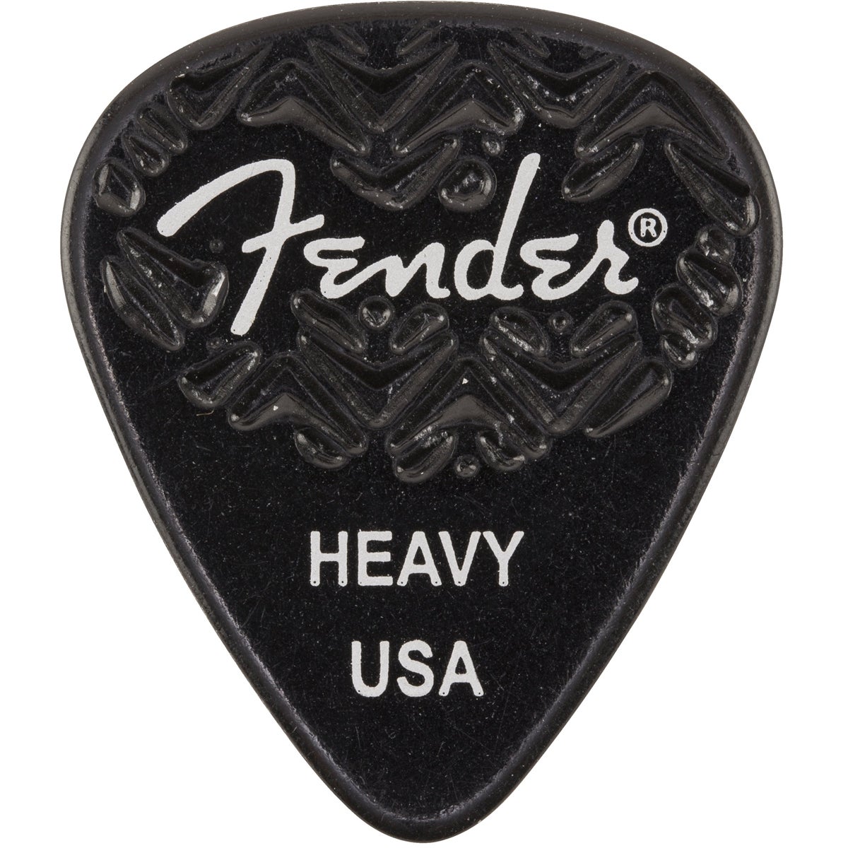 Fender Wavelength Picks 351 Tungt svart plektrumset (6 delar)