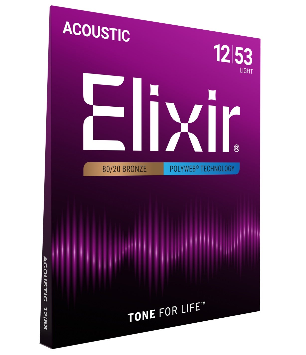 Elixir 11050 Acoustic 80/20 Bronze Polyweb Light 12-53
