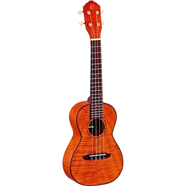 Ortega Tiger Series RUK11FMH concert ukelele naturel met tas