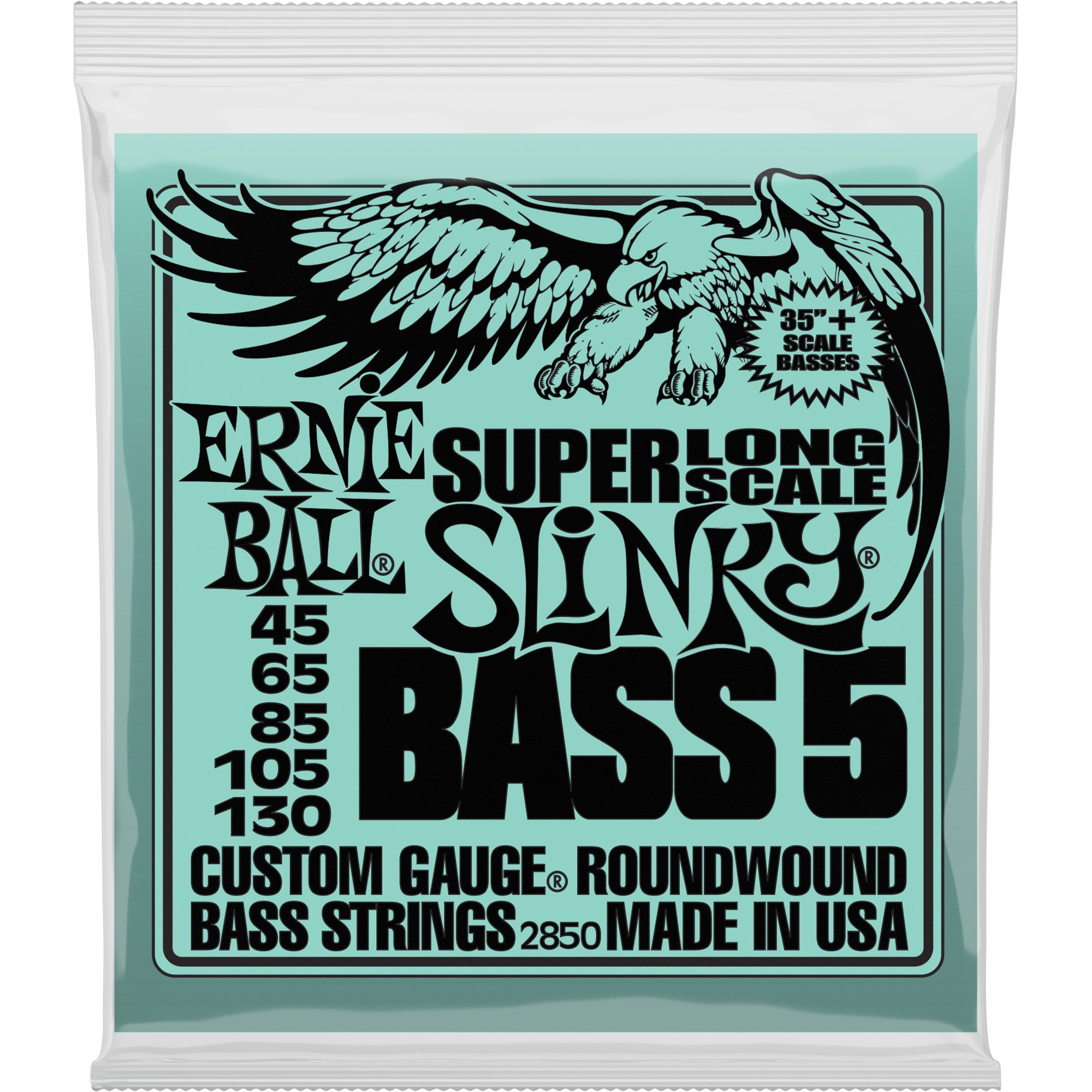 Ernie Ball 2850 Super Long Scale Slinky Bass 5 45 - 130 strängar