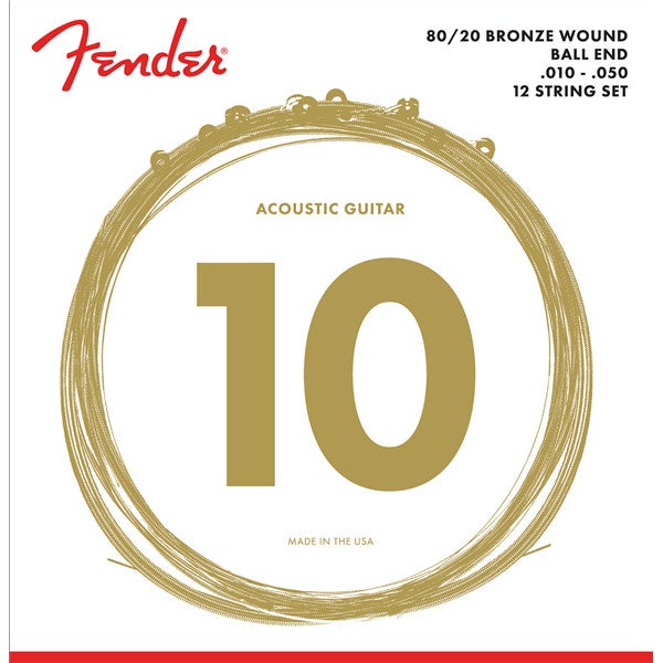 Fender 80/20 Bronze Acoustic Strings Ball End (set van 12)