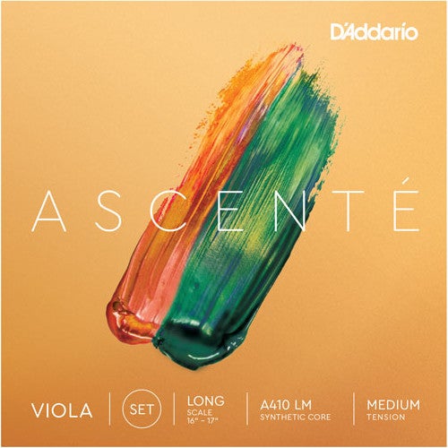 D'Addario Ascenté A410 Long Scale, Medium, altviool snarenset