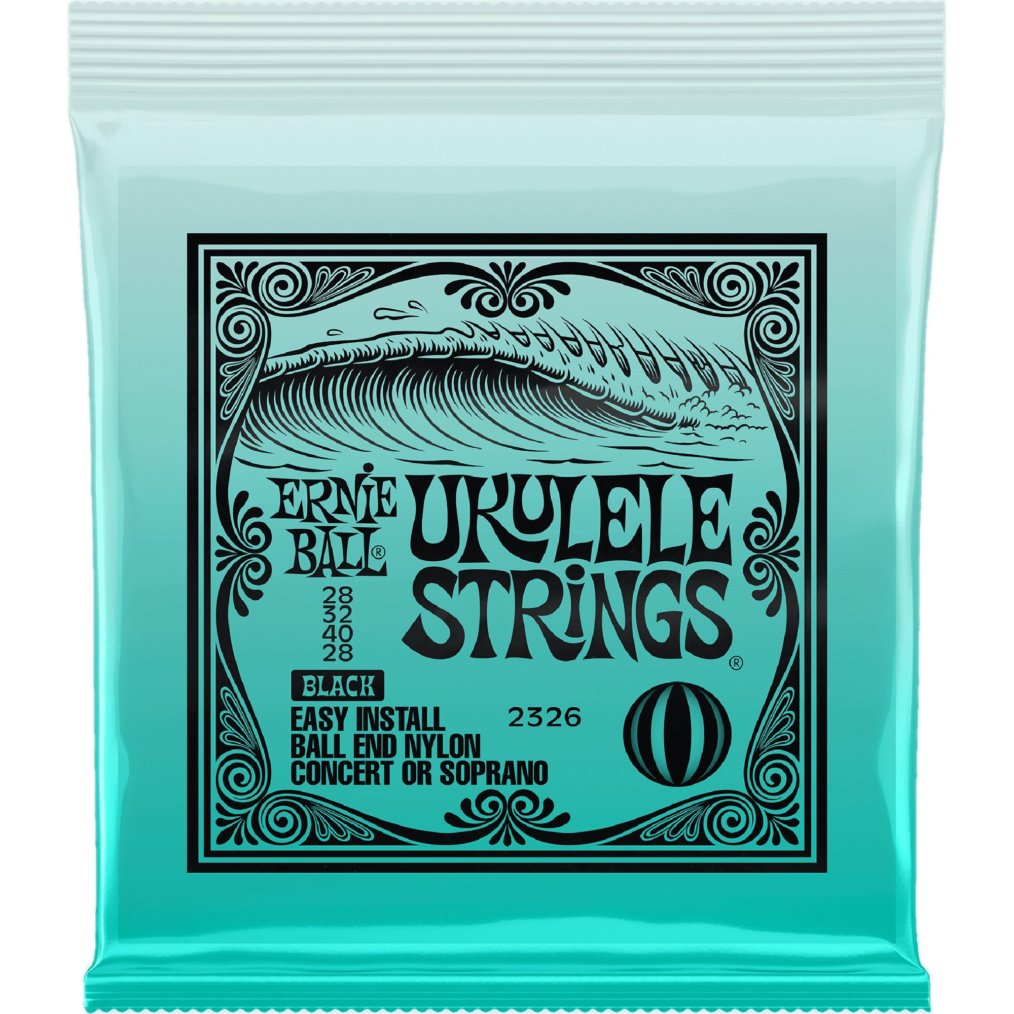 Ernie Ball 2326 Ukulele Strings Black strängset för konsertukulele