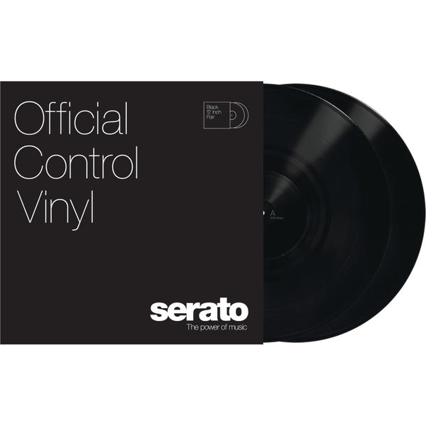 Serato SCV-PS-BLK-OJ Standard Colors 12" tijdcode vinyl zwart (set van 2)