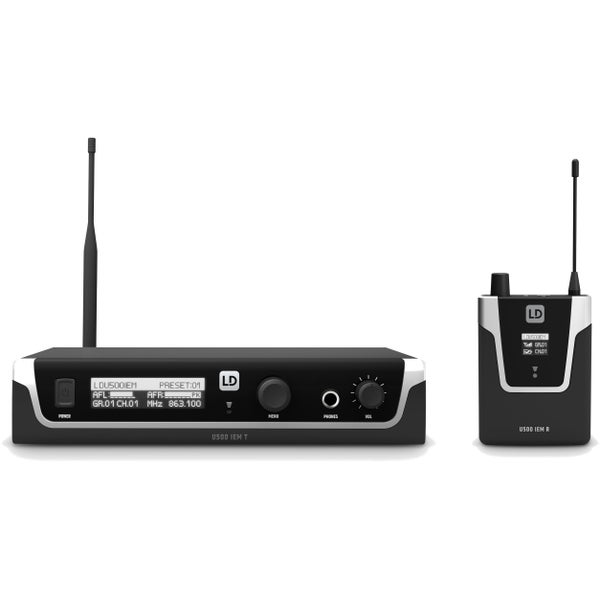 LD Systems U505 IEM in-ear monitorsysteem (584-608 MHz)