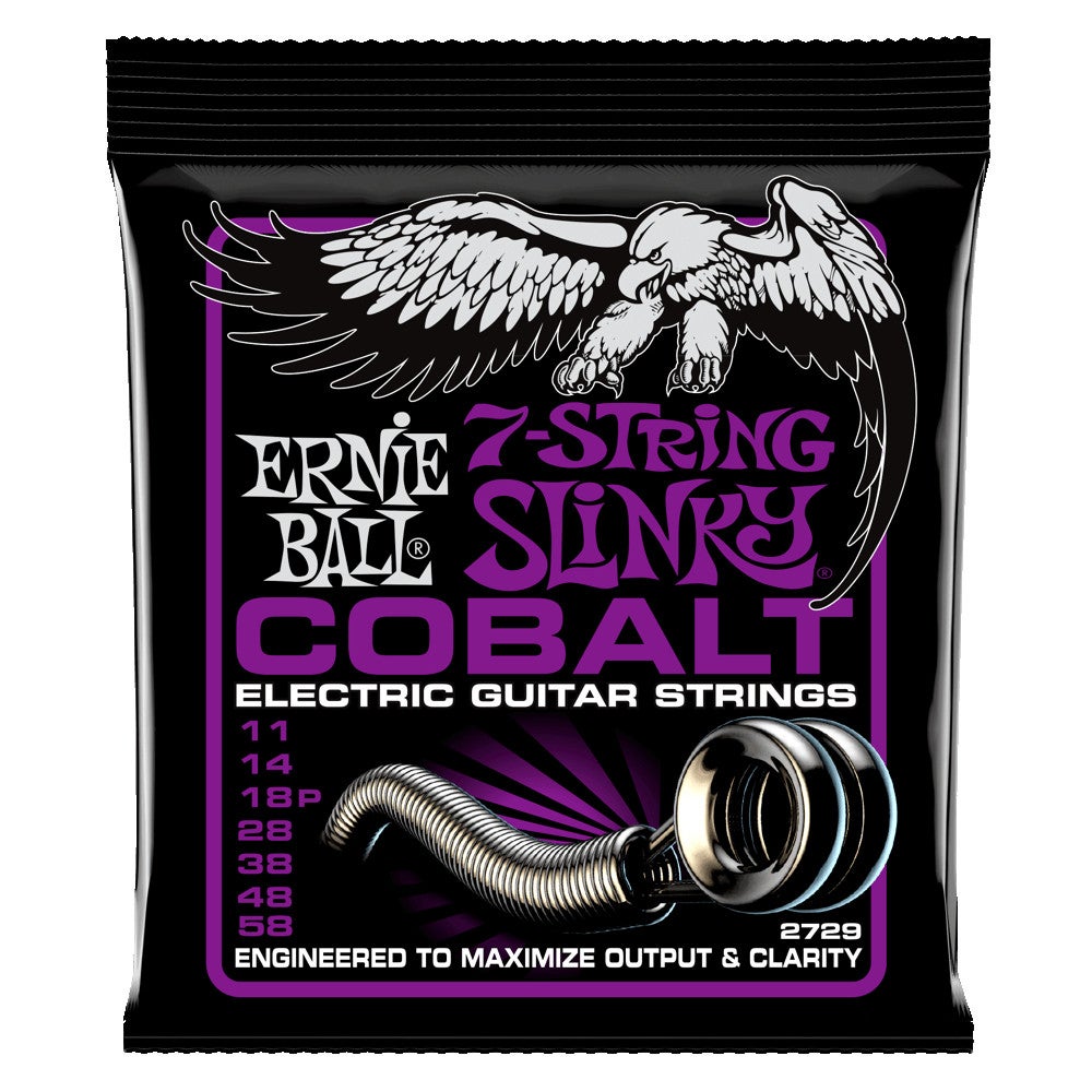 Ernie Ball 2729 Cobalt Power Slinky 7 strängars set