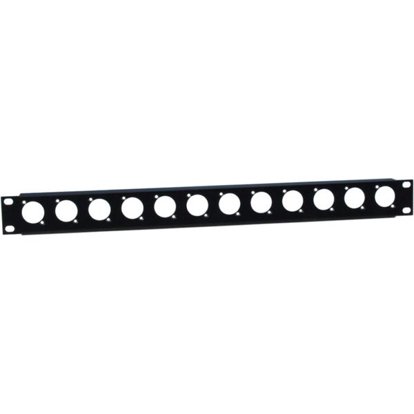 Adam Hall 872215 paneel voor 12x XLR met kabelbinders 1U