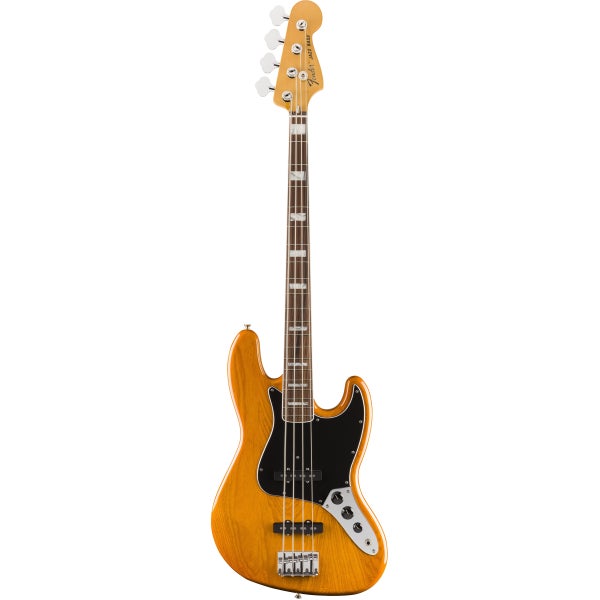 Fender Vintera 70s Jazz Bass Aged Natural PF met gigbag