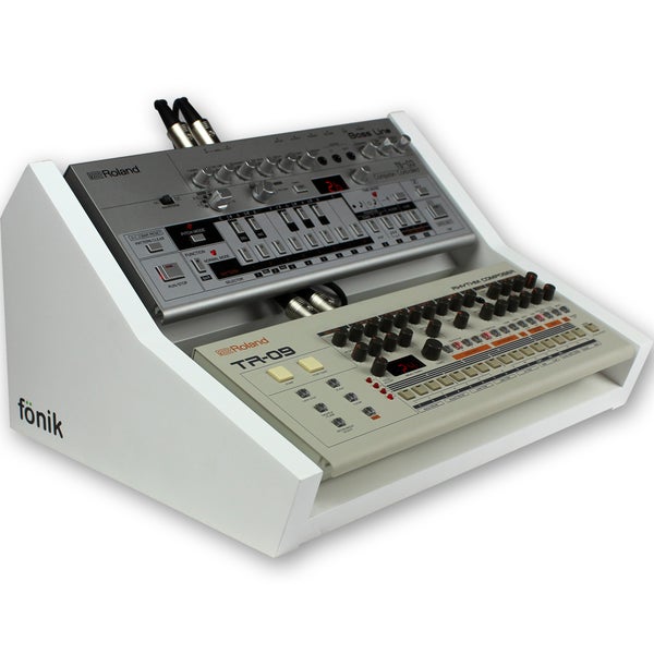 Fonik Audio Innovations wit statief voor 2x Roland Boutique