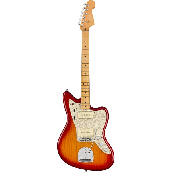 Fender American Ultra Jazzmaster Plasma Red Burst MN met koffer