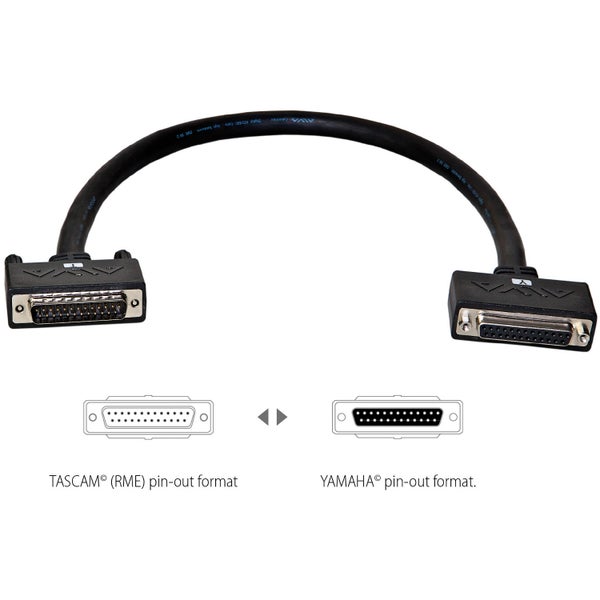 Alva AES25T-25Y05 D-sub25 adapter: TASCAM <> YAMAHA formaat