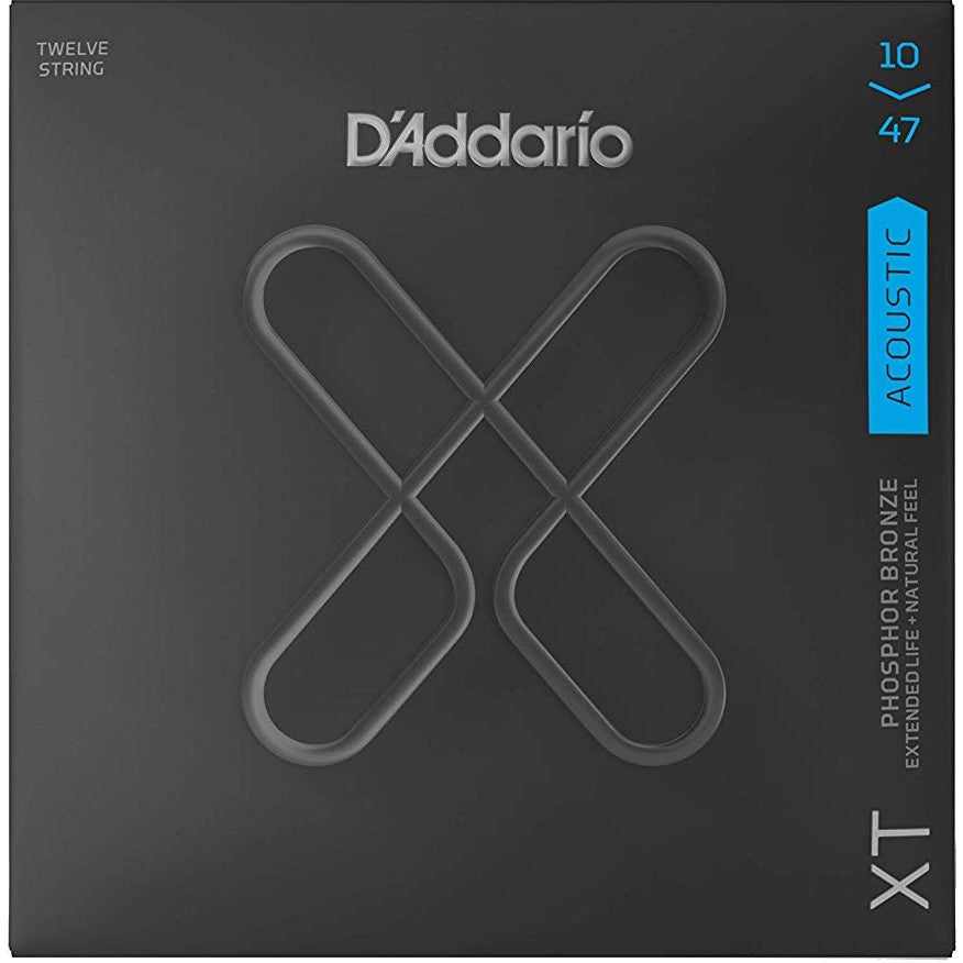 D'Addario XTAPB1047-12 Fosforbrons 12-strängad ljus 10-47