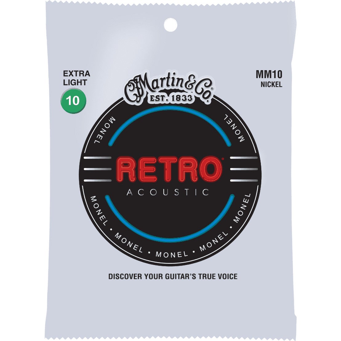 Martin Strings MM10 Retro Acoustic monel extra ljus