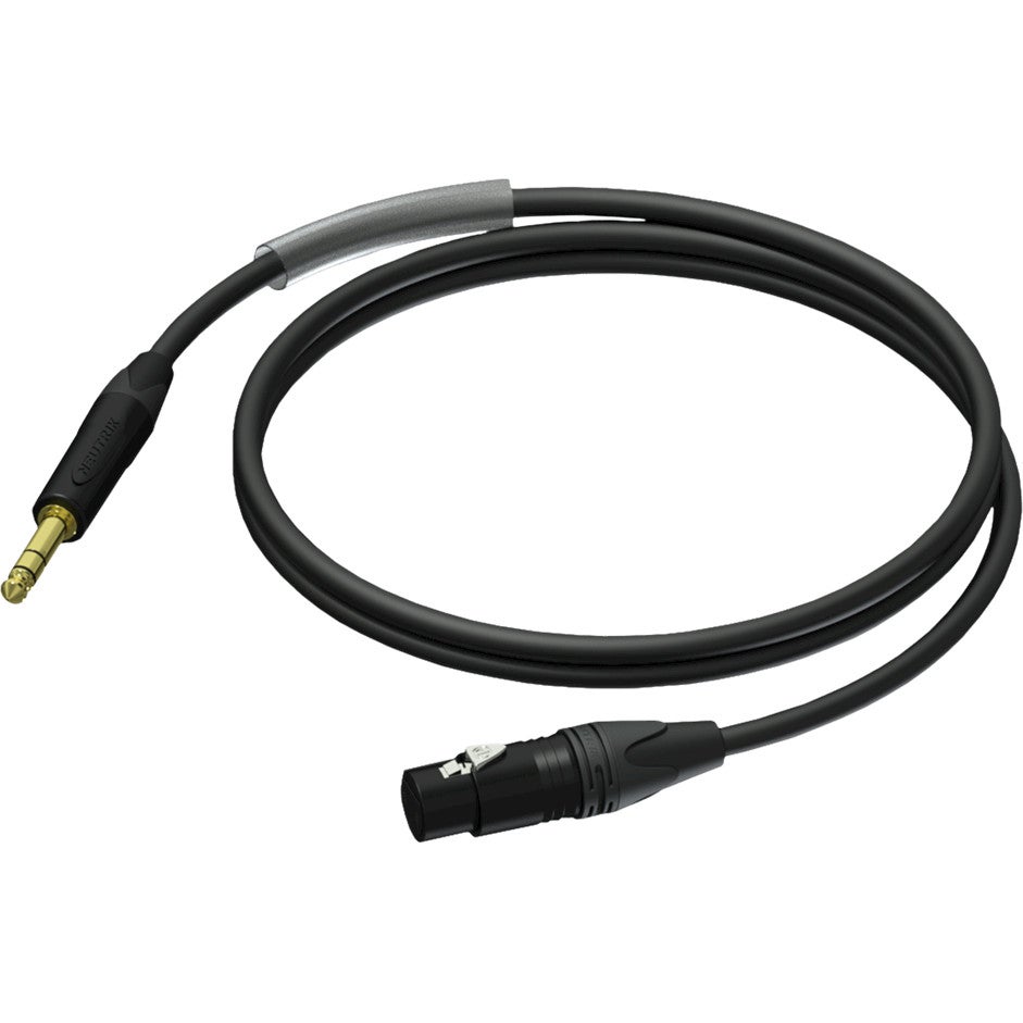 Procab PRA723 Prime XLR female - jack male stereo 0.25 meter