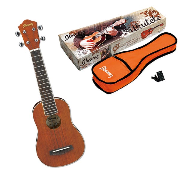 Ibanez IUKS5 Sopraan Ukelele met tas en stemapparaat