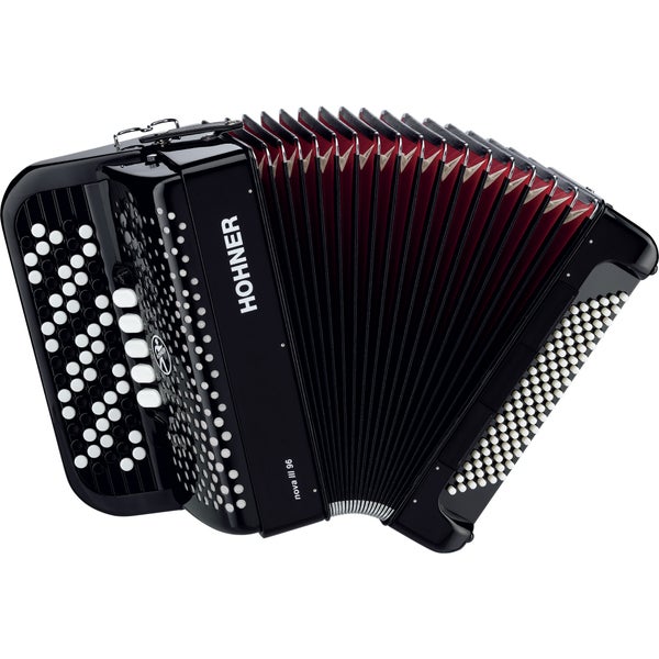 Hohner Nova III 96 Zwart, B-Griff accordeon