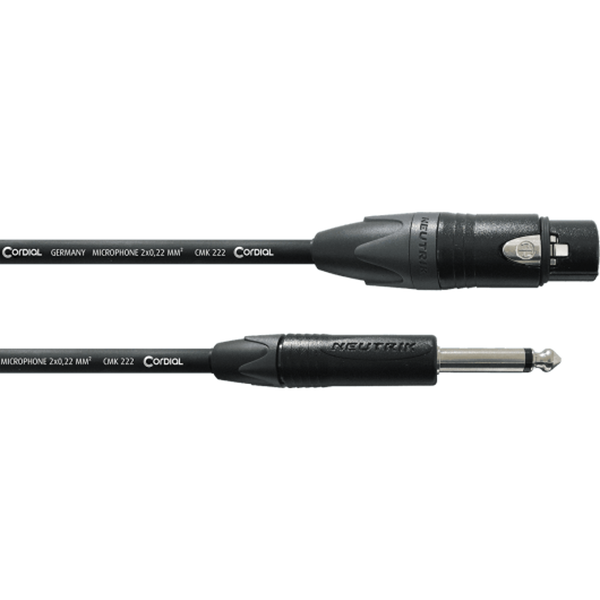 Cordial CPM10FP Peak XLR (female) / Jack (6.3 mm, TS, male) mono - 10m