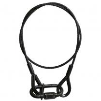 Adam Hall S37062B safety kabel 3 mm met karabijnhaak 60 cm zwart