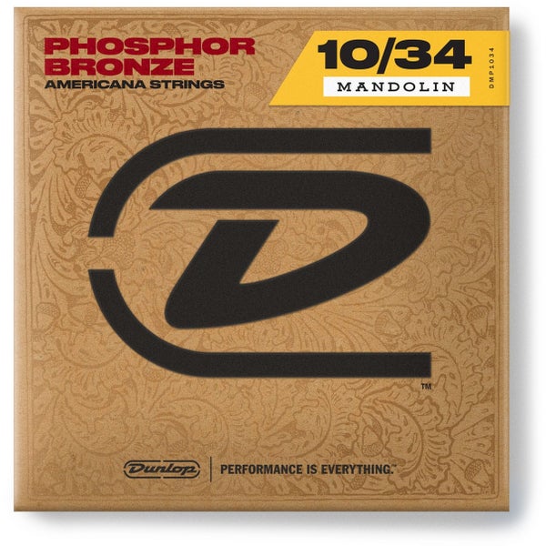 Dunlop DMP1034 Americana Phosphor Bronze Mandoline Light 10-34 snarenset