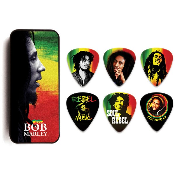 Dunlop BOB-PT01M Bob Marley Rasta Series plectrums (medium)
