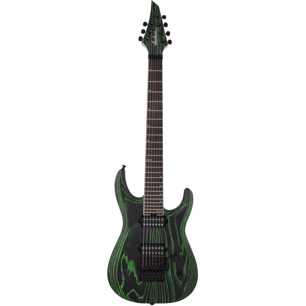 Jackson Pro Series DK Modern Ash FR7 Black & Green 7-snarige elektrische gitaar