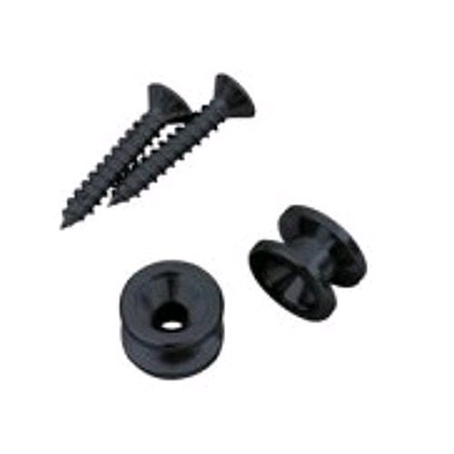 D'Addario EP102 Solid Brass End Pins strap buttons zwart