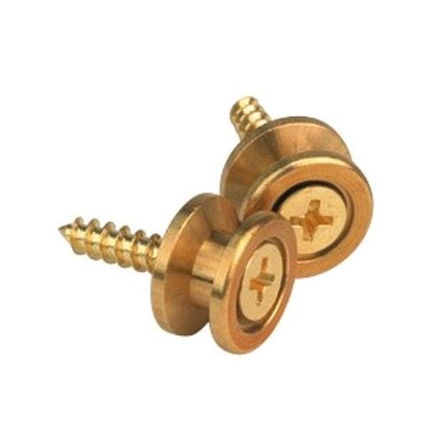 D'Addario EP302 Solid Brass End Pins strap buttons goud