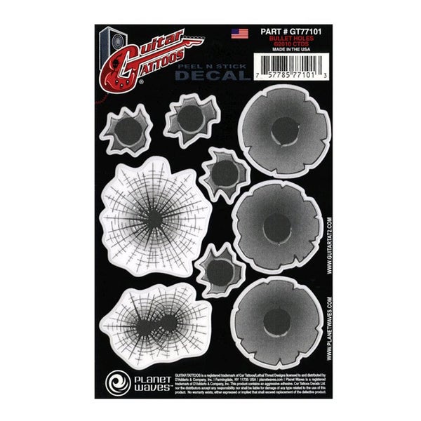 Planet Waves GT77101 Bullet Holes gitaar-sticker