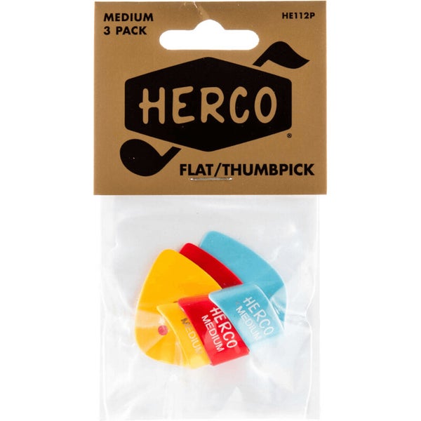 Herco HE112P Flat-Thumbpicks duimplectrums (3 stuks) medium