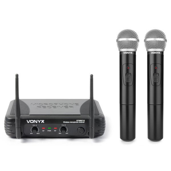 Vonyx STWM712 2-kanaals VHF microfoonsysteem