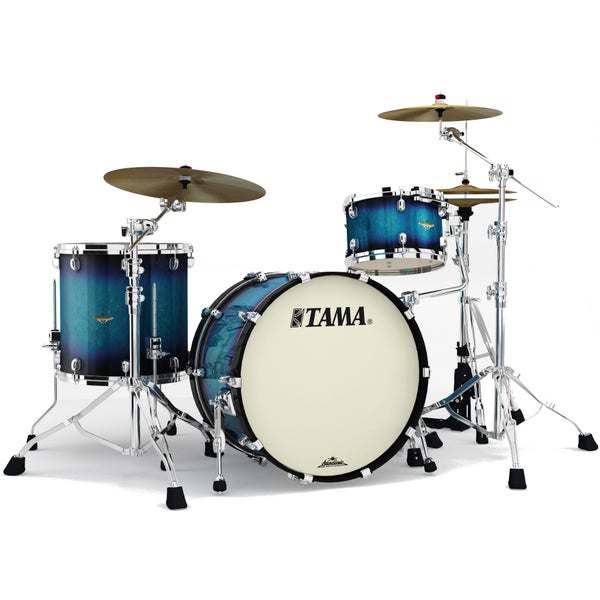 Tama MA32CZS-MEB Starclassic Maple Molten Electric Blue Burst 3d. shellset