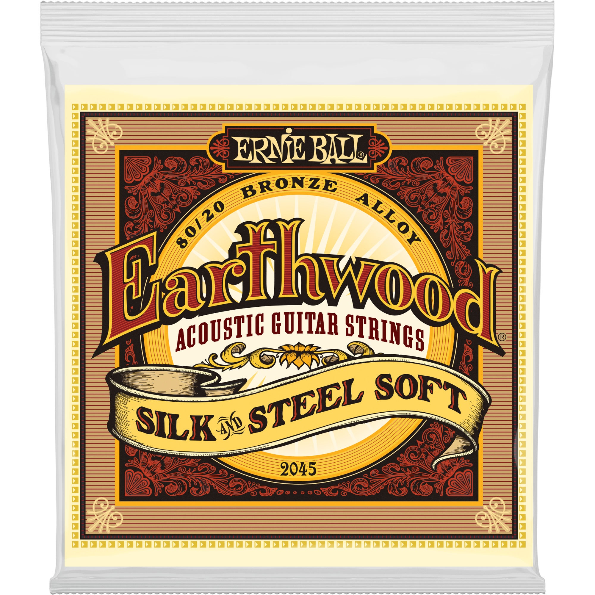 Ernie Ball 2045 Earthwood Silk & Steel Extra Soft strängset