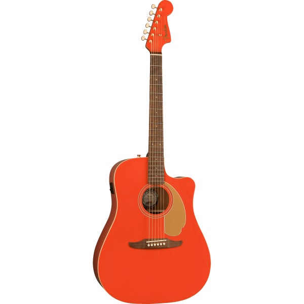 Fender Redondo Player Fiesta Red elektrisch-akoestische westerngitaar