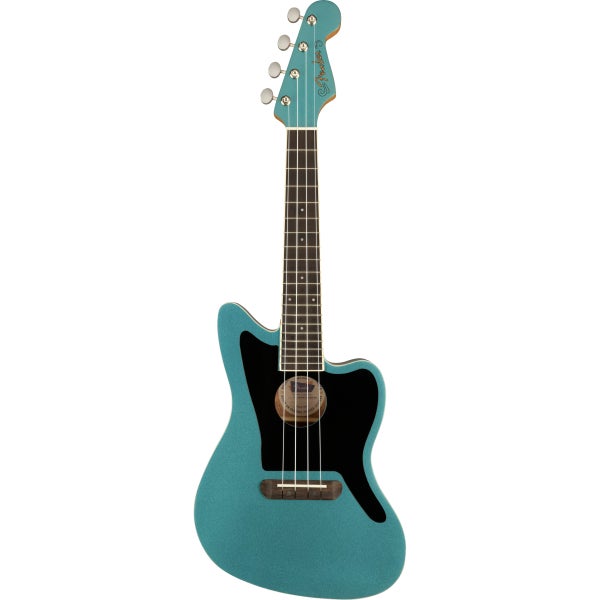Fender Fullerton Jazzmaster Uke Tidepool elektrisch-akoestische concert ukelele
