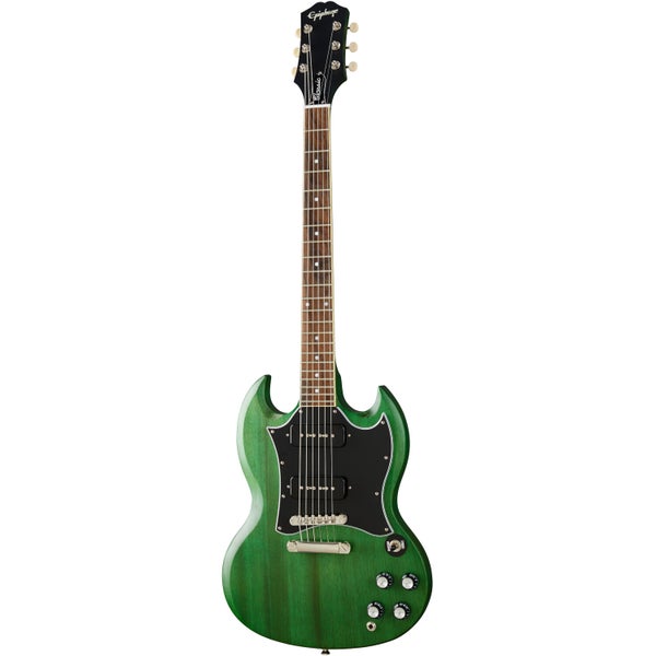 Epiphone SG Classic Worn P-90 Inverness Green elektrische gitaar
