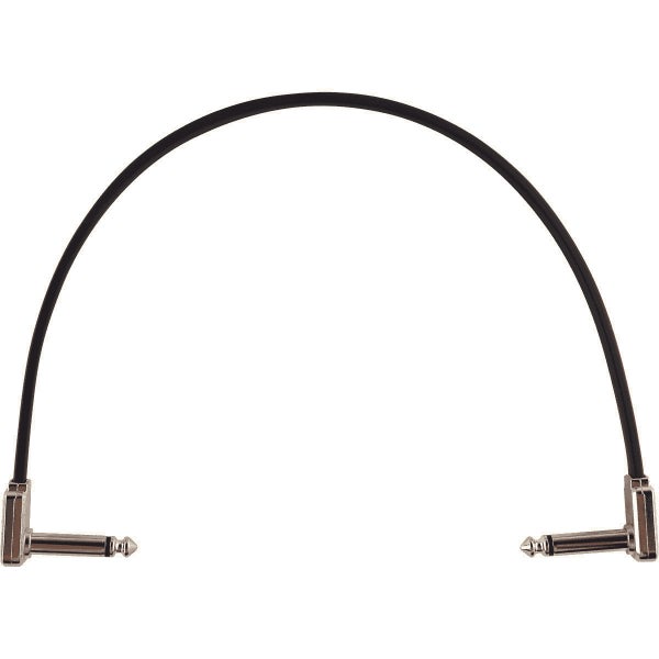 Ernie Ball 6227 Flat Ribbon Patch Cable patchkabel haaks 30 cm platte jacks zwart