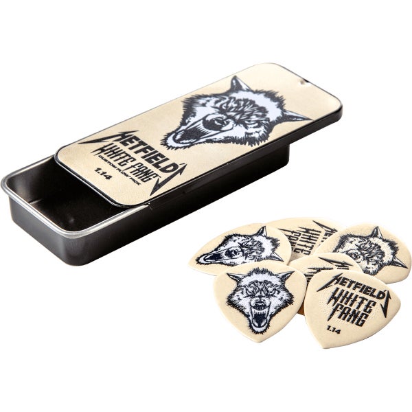 Dunlop PH122T114 Hetfield's White Fang 1.14 mm plectrumdoosje met zes plectra