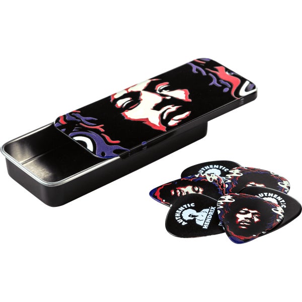 Dunlop JHPT15H Authentic Hendrix ‘69 Psych Series Pick Tin Haze plectrumdoosje met zes plectra