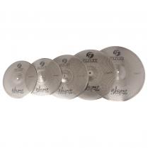 Fazley CYM-Mute-PRO-S Low Noise Silver 4-delige bekkenset incl. bekkentas