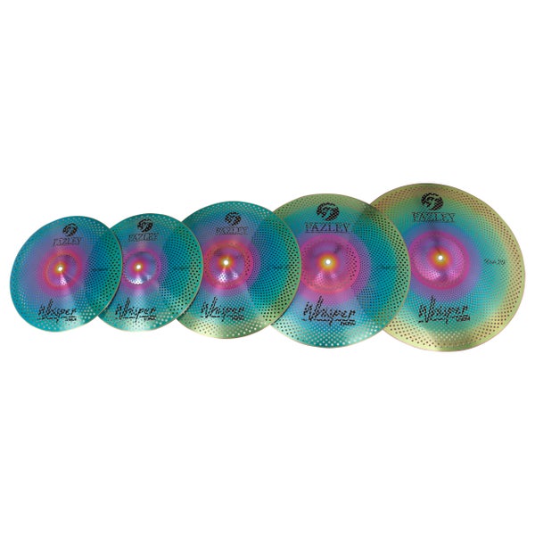 Fazley CYM-Mute-PRO-RB Low Noise Rainbow 4-delige bekkenset incl. bekkentas
