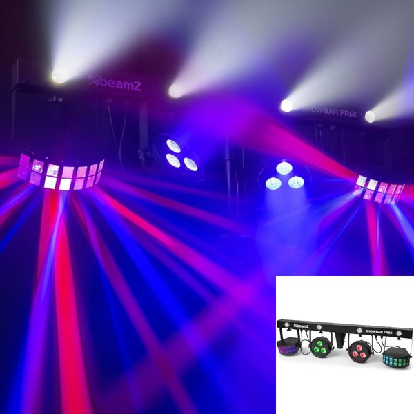 BeamZ Showbar FREE lichteffect 2x par, 2x derby & stroboscoop