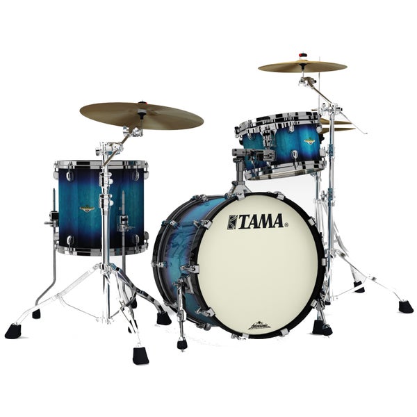 Tama Starclassic Maple Molten Electric Blue Burst 3d. shellset Black Nickel Shell Hardware