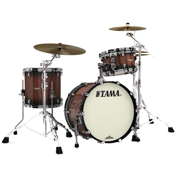 Tama Starclassic Maple Tobacco Sunburst Movingui 3d. shellset Black Nickel Shell Hardware